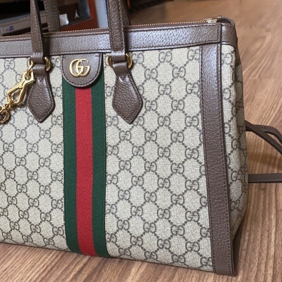 A125- 💯 % authentic Gucci Ophidia MEDIUM tote bag - Picture 6 of 15